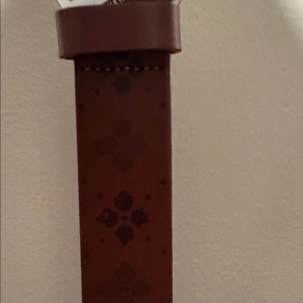 Patricia Nash brown Leather Belt with brass Buckle - Picture 2 of 3